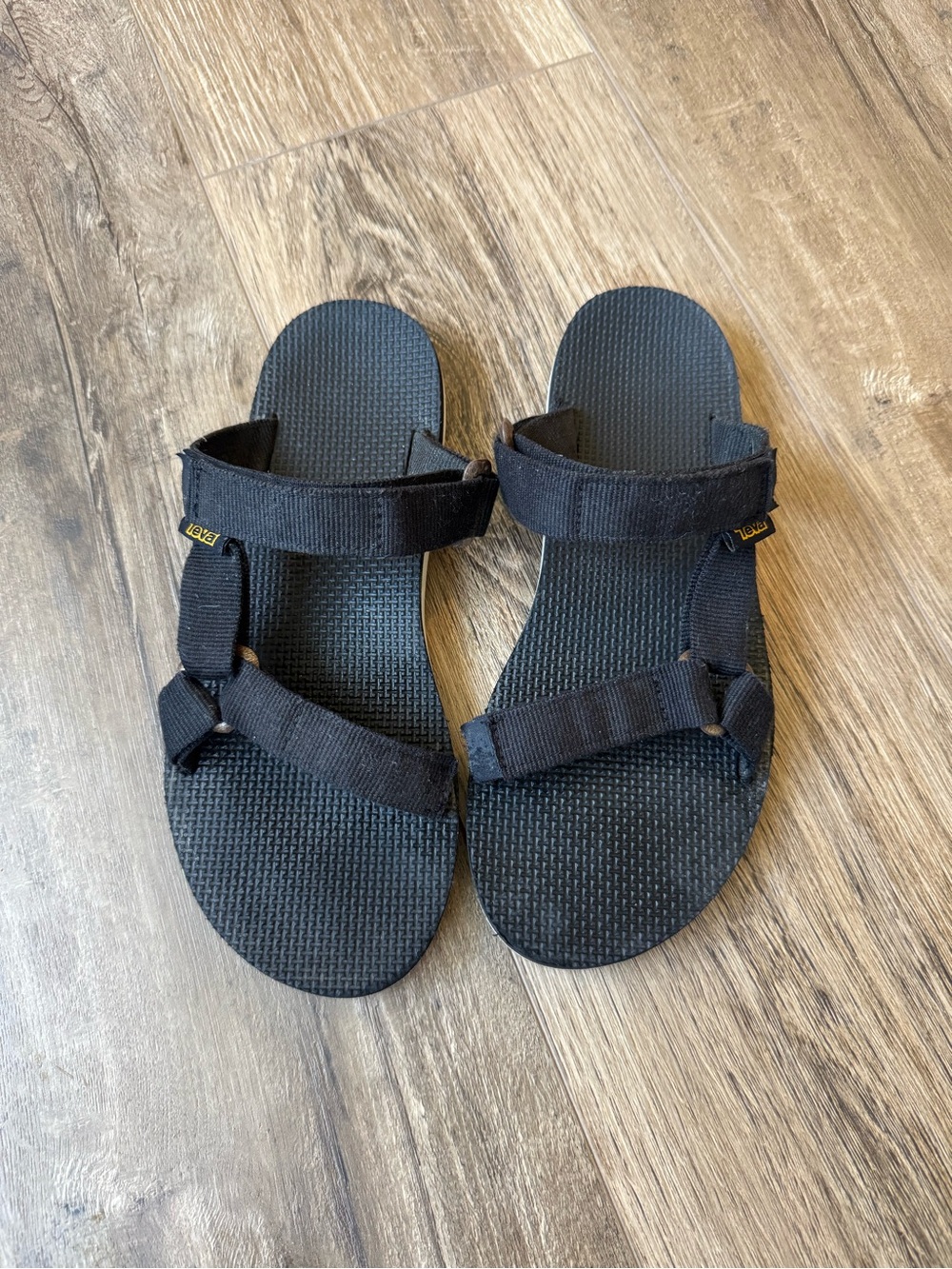 Teva Black Adjustable Strap Women's Sandals